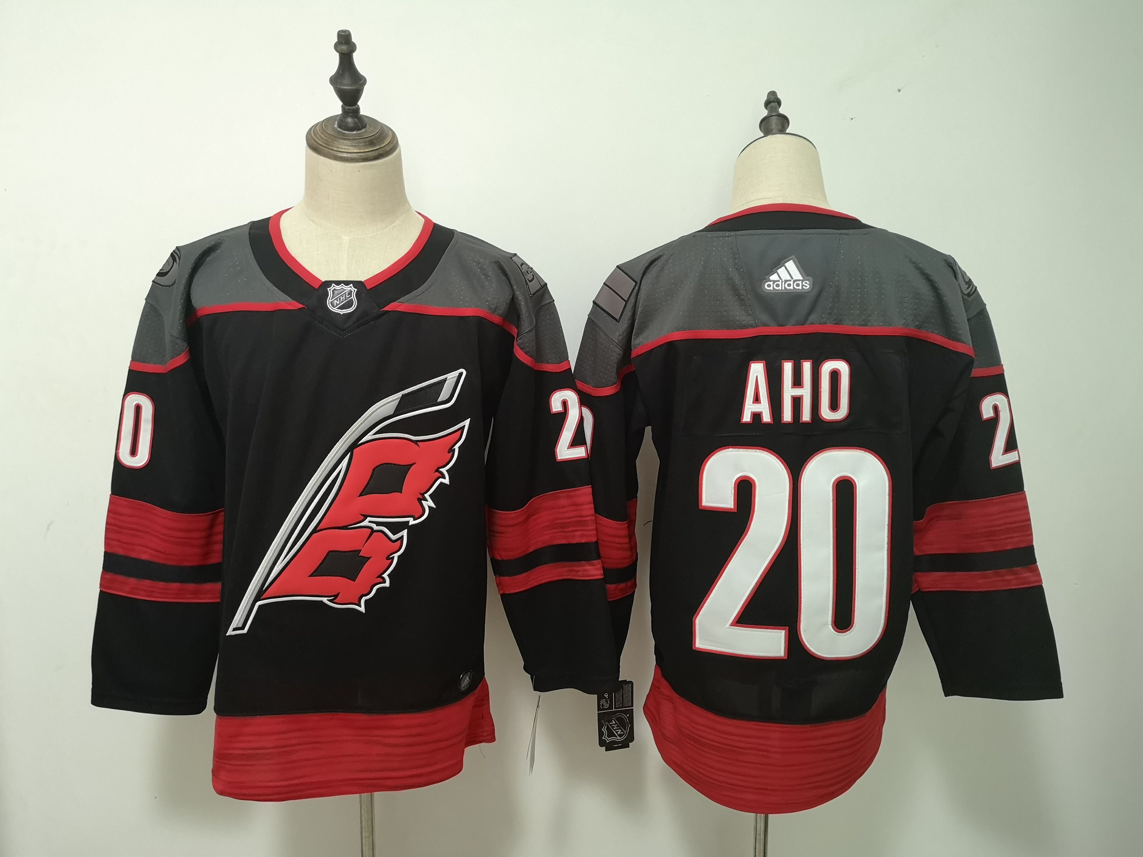 Adidas Men Carolina Hurricanes 20 Aho black NHL Jersey